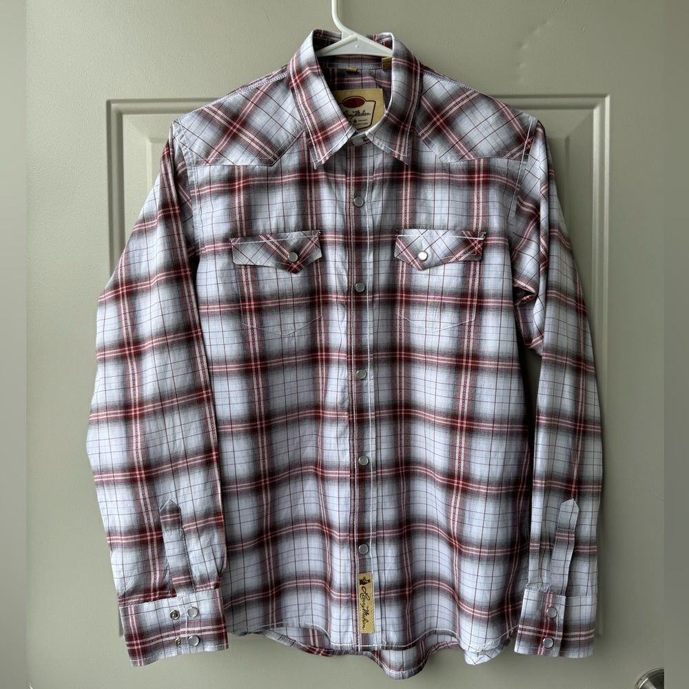 Larry Mahan Cowboy Collection Shirt Woman’s XL Pearl Snap Western Plaid Casual